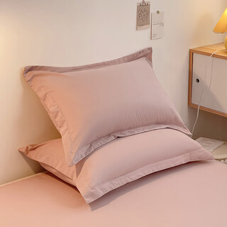 Frangomo summer bean paste color brushed pillow set single ins simple style pillow case solid color pillow cover 48x74cm pressed pillowcase-bean paste twill brushed pillowcase 40cmx60cm