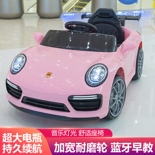 科睿梓沃米特儿童电动车四轮汽车带遥控可坐人男女宝玩具车小孩充电童车 粉【12v7超大电+四驱皮座】遥控