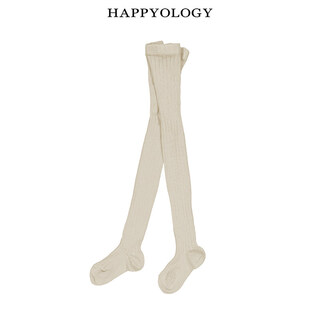 Happyology british four-season style children's male and female newborn infants and young children's long-leg bottoming pantyhose cream bud 1 pair 4-6 years old (112cm)