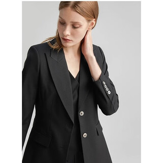 Tie for her tan songyun star style slim commuting suit vest nine-point pants set tzee0 series black suit nine-point pants vest three-piece set xl