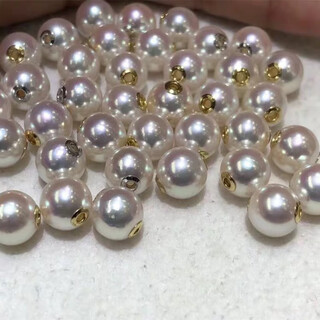 Xuan yong japanese seawater pearl akoya tiannu shintama passepartout pendant 7-9mm passepartout loose beads 8-8.5mm
