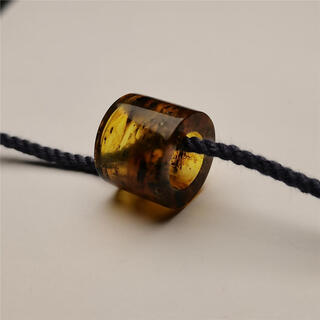 Muchin natural fushun amber plant flower amber amber single bead running ring plant amber landscape amber pendant bracelet necklace loose beads
