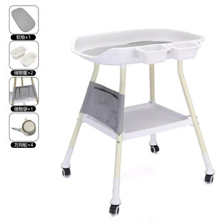 Star dad star mom diaper table baby care table baby diaper table diaper changing operation station touching table baby operation table naked table + soft cushion + storage + universal wheel