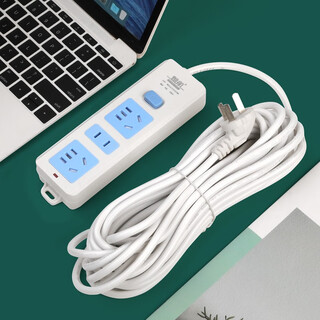 Pure copper socket board plug-in strip with wire strip plug-in long-meter drag strip wiring board household multi-hole plug-in board long line plug-in board single row 3-position socket 12 holes main switch bold 2.8 meters line