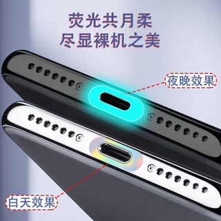 Ye yu is suitable for mobile phone power supply mouth mask mobile phone accessories iphone dust plug typec android luminous anti-scratch data cable cleaning m-usb port fluorescent color 1mm error 5 pieces - free tweezers + cleaning cotton swabs