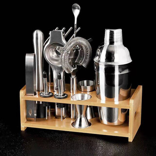 Bartending tools cocktail tools storage rack bartending equipment display rack wooden rack lxh bartender set a