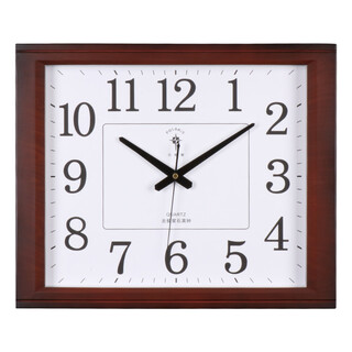 Polaris (polaris) wall clock living room clock simple silent clock fashion quartz clock modern office wall clock 43*35cm wood grain