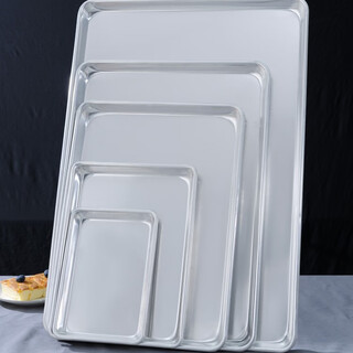 Factory direct sales of various specifications square aluminum baking pan for oven special household commercial bread baking non-stick heat-resistant pure aluminum (thickness 1.0mm) 24.2*16.5cm*2.5cm