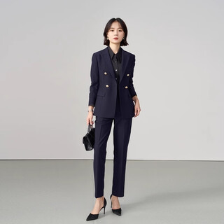 Lady bird black professional suit suit for women, slim and high-end formal wear, workplace college student interview small suit