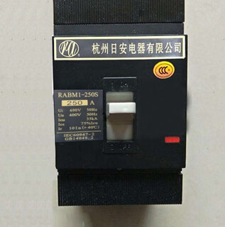 惠利得杭州日安塑壳断路器 RABM1-125S/3P 63A100A125A250A400A630A空开 500A 3P