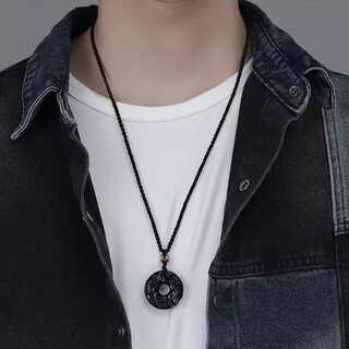 Qi xiaomi's new chinese style pixiu necklace for boys, safe buckle pendant for women, versatile sweater chain, birthday gift for boyfriend, necklace