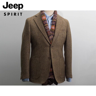 Jeep spiritnick uncle wooster костюм осень-зима новый ретро твидовый шерстяной пиджак с узором «елочка» для мужчин коричневый l 75-80 кг
