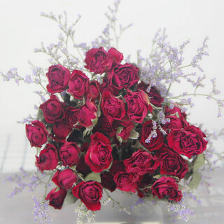 Love yunnan natural rose dried flower bouquet living room decoration lucky rose dried flower real flower decorative ornaments air-dried and roasted neon bubbles about 30 heads