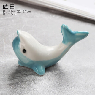 Okohong ceramic sea life little dolphin cute cartoon animal hotel dining table chopstick rest chopstick rest japanese-style household chopstick pillow blue and white style