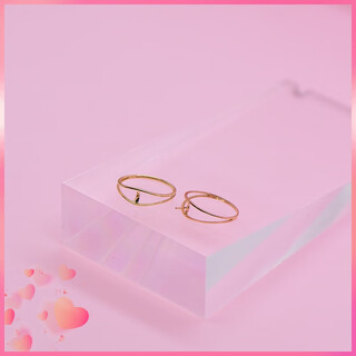 Caizhi new product 18k gold big mouth ring pearl ring empty holder women's jasper beeswax diy accessories k red ring holder 15# does not contain pearls