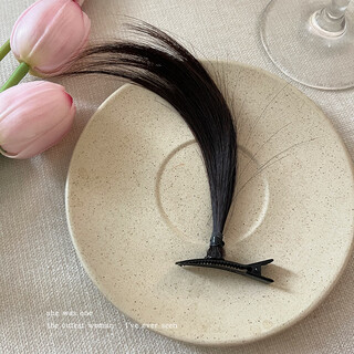 Morning star funny hair clip female anime cos wig pigtail side duckbill clip cute top clip children's hairpin black wig pigtail