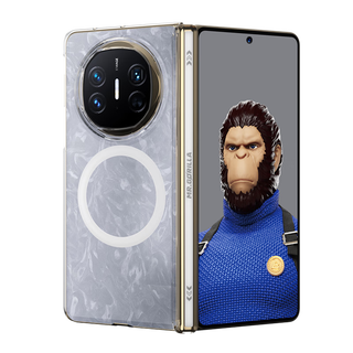 90% new mr. blue ape is suitable for huawei matex6 mobile phone case, transparent and simple center column protective case, folding screen magnetic anti-fall protective case