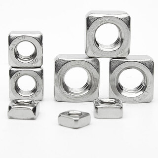 Jinggong stainless steel square nut square nut thin nut square nut square nut square nut 20% off m4*7*3 50 pieces 201 material