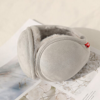 Fancet earmuffs warm men's winter suede ear warmers women's earmuffs earmuffs earmuffs foldable ear bags for cycling gray