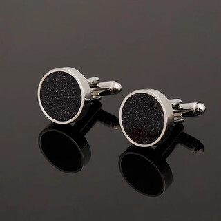 Ifsong starry sky stone cufflinks, french cuff buttons, cuff nails for men and women, gold simple business fashion shirt buttons, trendy gift box, bright starry sky