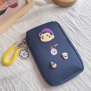 Jingmengyuan passport bag air ticket passport holder protective cover women's ins id bag overseas travel storage bag multi-function id bag blue