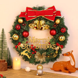 Tatanice christmas decorations christmas garland christmas atmosphere scene decoration door hanging rattan red knot garland 40cm
