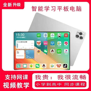 Ranrzl large-screen eye-protecting ai precision learning machine tablet computer course synchronization for children from first grade to high school and primary school students full network access intelligent tutoring point reading machine online class parent control silver (4g full network access + 5gwifi) free synchronization of all subjects 256g dual system parent control (free gift + leather case)