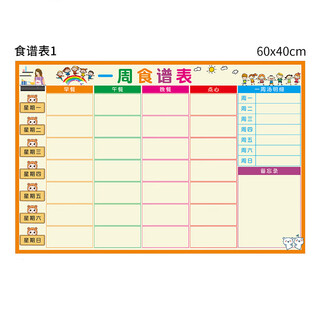 Jsgd five-month-old baby complementary food arrangement table, one-week recipe table, infant and child food record table, magnetic recipe wall sticker 07, suitable for refrigerator/iron door/white board and other iron