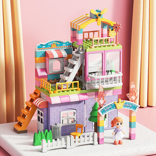 Feelo is compatible with lego large particle building blocks assembly toys for children boys and girls birthday gifts princess villa 1662