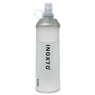 Inoxto outdoor marathon sports drinking bottle portable folding soft water bottle off-road cycling running hydration bag 450ml soft water bottle 450ml