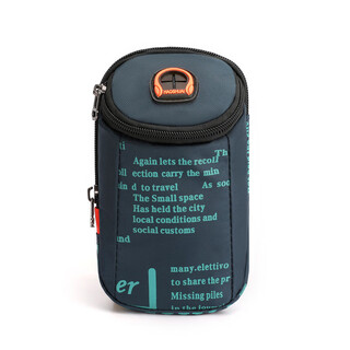 Gphf japanese outdoor running arm bag for men and women sports morning running fitness mobile phone arm bag thin wrist bag mobile phone bag dark blue