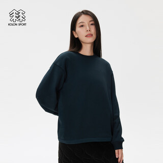 Kolon sport/kolon outdoor casual clothing women's outdoor sports commuting inner top long-sleeved t-shirt lkmt4atk18-dg dark green s 160/84a