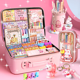 贝比童话 文具套装礼盒儿童玩具过家家女孩生日礼物用品大全手账咕卡十岁