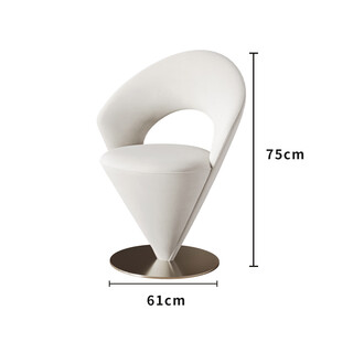 Mexueer custom makeup stool modern light luxury high-end bedroom dressing table stool creative designer cream style princess chair milky white 360 rotation