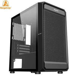 鑫谷小艺术家迷你台式电脑机箱 matx全侧透钢化玻璃电竞水冷mini游戏主机箱 小艺术家黑色空箱