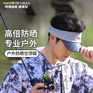 Amadeus degora fishing sun protection empty top hat sunshade long tongue men's summer breathable duck cap luya fishing hat gray one size