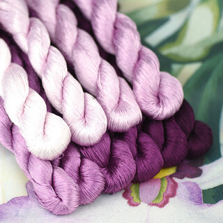 Other embroidery craftsmen no. 101 su embroidery velvet flower mulberry silk thread real silk thread diy handmade embroidery thread beautiful mallow purple embroidery thread 10 colors each 1 large