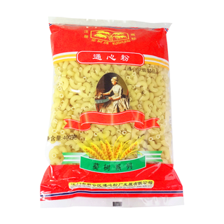 Kuishu brand macaroni 400gx3 bags of pasta instant noodles household children's curved pasta (medium macaroni 400gx3 bags)