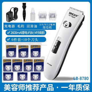 Yingshen pet electric clipper head dog shaving tool cat clipper teddy large and small dog electric clipper 10 blades + electric clipper set