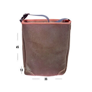 Rsrddy thickened cowhide bag type tool bag woodworking electrician bag strong shoulder repair bag wear-resistant and durable bag a type 45*35*13cm color random see details