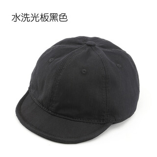 Rebol korean fashion trend solid color light plate short brim street baseball cap for women and men black one size adjustable