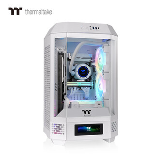 Thermaltake(tt)the tower 250 sea view room chassis computer host black (itx motherboard/support 360 water cooling/4090 graphics card/horizontal lying) white