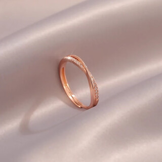 Woug outlet counter withdrawal counter gold cross diamond ring outlets women's double ring diamond rose gold