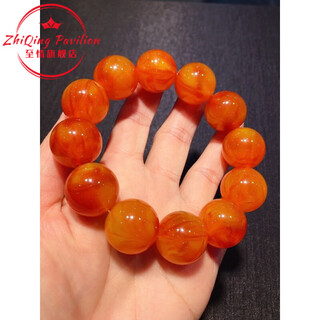 Dl 1998 natural beeswax floating flower old chicken oil yellow boys and girls round bead couple amber bracelet old beeswax diameter 20mm bracelet for men