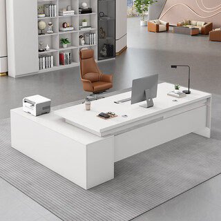 Zimulin office desk and chair combination simple modern office furniture manager employee single desk executive desk boss desk simple white total length 180* desktop width 80cm