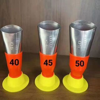 Extra large stainless steel glue nozzle with base, removable base 40 45 50, special glue nozzle for large seams, large set of 3 (40 to 50) plus 3 bases