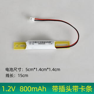 Gongma fire emergency light power accessories 1.2v2.4v3.6v6v800 safety lighting rechargeable battery pack 1.2v800mah with plug and card strip 5 pcs