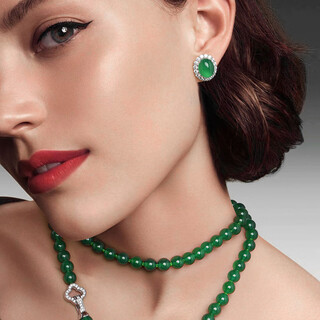 Hkhl with certificate 925 silver natural chrysoprase earrings for women light luxury earrings and earrings birthday gift for girlfriend a pair of natural chrysoprase earrings certificate + light luxury gift box