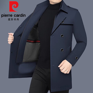 Pierre cardin (pierre cardin) removable liner windbreaker men's autumn and winter new thickened jacket one-wear three-wear casual jacket for middle-aged and elderly men navy blue 185/xxl (suitable for weight 145-165jin jin is equal to 0.5 kg)