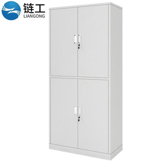 Chainman file cabinet full-body double-section cabinet 180cm*85cm*39cm lockable iron storage cabinet 4-door file storage locker full-body double-section cabinet
